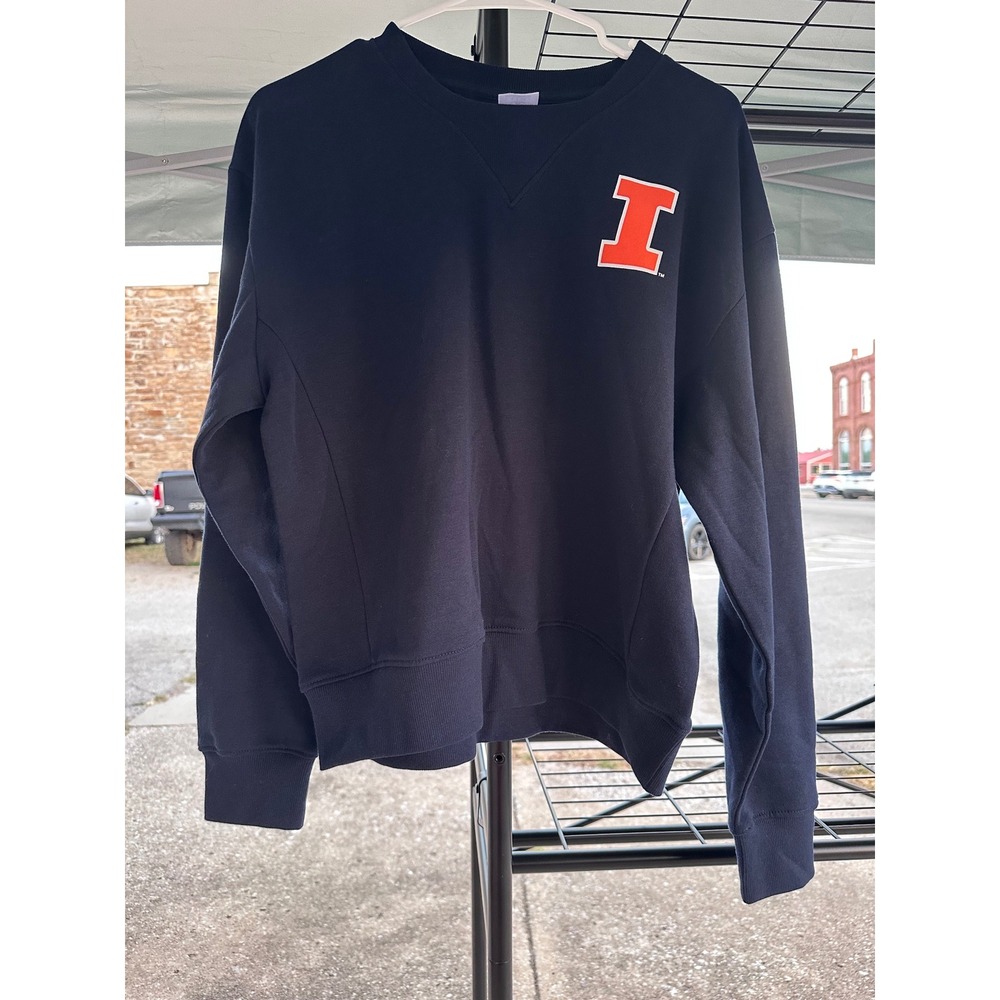 Rivalry Threads Illinois Fighting Illini Sweatshirt Navy Blue Small NWT